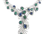 Tsavorite and Tanzonite - necklace